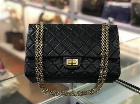 chanel reissue 226 black with gold hardware|chanel 2.55 reissue.